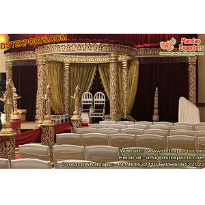 Mandap de mariage royal indien doré, ensemble de mandap de mariage, fabricant, nouveau design de mandap de mariage à vendre, LOS ANGELES - Product Image 1
