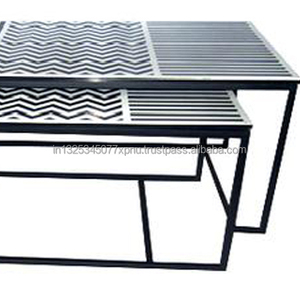 Table basse incrustation d'os, lot de 2 - Product Image 1