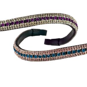 Bandes de cheval en cuir de haute qualité avec des pierres - Product Image 1