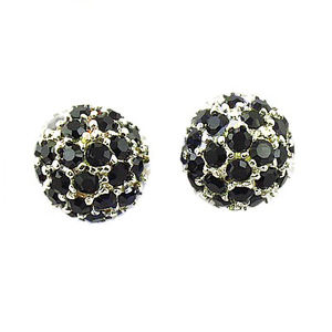 Unique Design Trendy Women's Black Zircon Gemstone <b>Stud</b> Earrings 925 Sterling <b>Silver</b> for Party Gift - Product Image 2