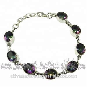 สร้อยข้อมือควอตซ์อัญมณี925แข็งทำจากเงินแท้ดีไซน์ใหม่ล่าสุดนำโชคและส่งออกเครื่องประดับมุก - Product Image 2