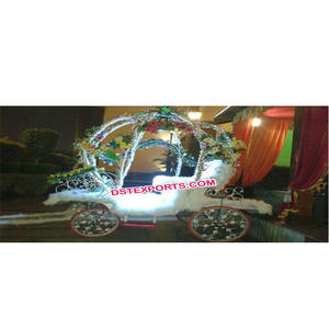 Magnifique carrosse d'entrée de mariée, petit carrosse de Cendrillon pour l'entrée de la mariée, décoration de mariage, carrosses de cheval de Cendrillon indiens, États-Unis - Product Image 1