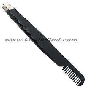 Pinzas para cejas con punta inclinada para manicura de acero inoxidable de alta calidad Marca KIMBEL Estilo de lujo Personalizable Mejor precio bajo Stock - Product Image 6