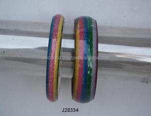 Brazaletes de resina hechos a mano de alta calidad en bandas de colores disponibles en todos los colores Joyas con incrustaciones indias El mejor regalo para mujeres y niñas - Product Image 2