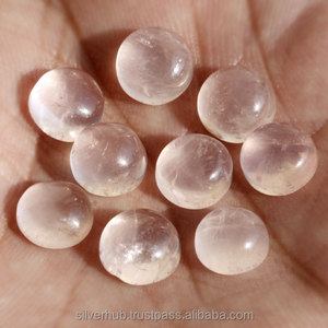 Cabochon de Quartz Rose de Coupe Ronde Calibré Énergie Naturelle Guérison Quartz Rose Fabrication de Bijoux Cabochon Lisse Pierres Précieuses Lâches - Product Image 1