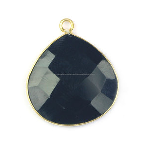 Pendentif en argent sterling 925 pour femmes avec pierre précieuse en onyx noir Réglage de la lunette de conception simple Stock d'expédition rapide pour hommes - Product Image 2