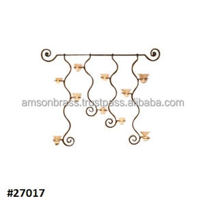 Bougeoir décoratif à Six colonnes, 20 pièces, support de bougie murale en métal - Product Image 4