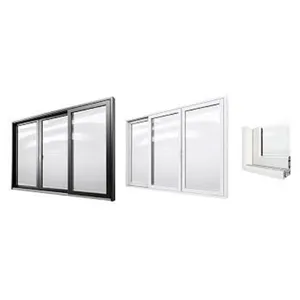 Porte coulissante étanche en verre aluminium pour appartement, grande ouverture standard As2047