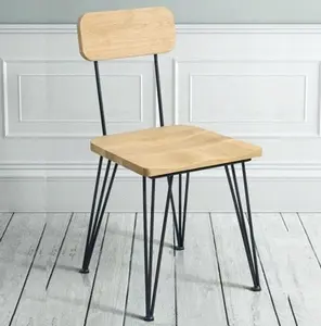 Industrial Hairpin Legs Dinning Dining Chair, Rustic Vintage Chair