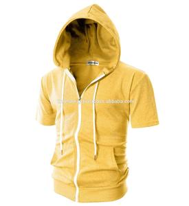 Sweat à capuche à fermeture éclair pour homme, sweat-shirt léger de haute qualité, Slim Fit à manches courtes, tenue décontractée, offre spéciale - Product Image 1