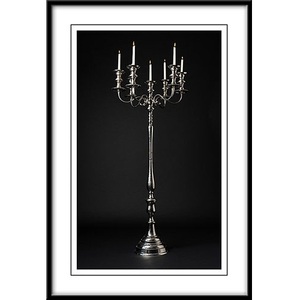 CANDELABRE DE PLANCHER EN ALUMINIUM ARGENT FAIT MAIN MARIAGE 9 LUMIÈRES - Product Image 5