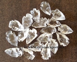 Guérison des pierres naturelles minuscules Super clair Quartz Agate pointes de flèches mascotte Style Fengshui - Product Image 1