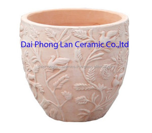 Maceta de terracota Natural para jardín, diseño Redondo, maceta pequeña para flores y macetas para plantas - Product Image 1
