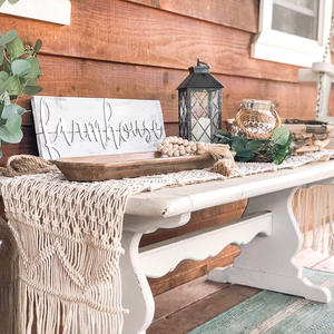 À la mode 100% pur coton blanc macramé chemin de Table géométrique à la main meilleure qualité pour les décorations de maison de mariage - Product Image 6