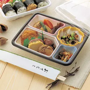 फैक्टरी मूल्य प्लास्टिक खाद्य कंटेनर एक समय का उपयोग जापानी bento बॉक्स takeaway खाद्य बॉक्स