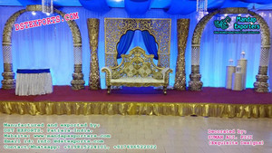 Splendide décoration de scène Jodha Akbar, décor de scène de mariage, décor de scène de réception de mariage, personnalisé, haute qualité, États-Unis - Product Image 2