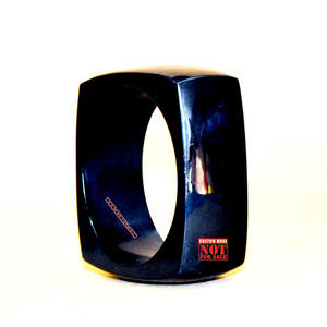 Brazalete cuadrado medio cuboide, diseño africano, joyería de moda al por mayor, color negro personalizado - Product Image 2