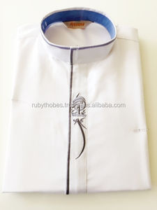 Thobe largo para hombre de talla grande étnico viscosa Jubba Dubai Abaya vestido para adultos RUBY RT029 - Product Image 2