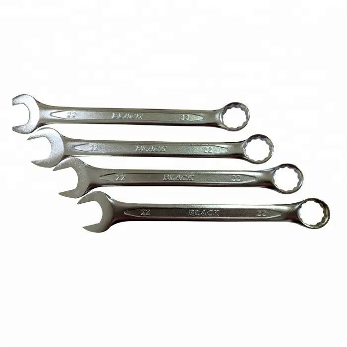 22mm Chrome Vanadium Stainless Steel Combination Wrench Set Firm Grip Around Nuts and Bolts