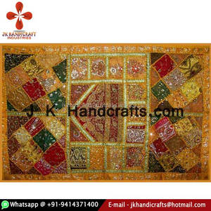 Tapiz de arte de pared bordado a mano, Vintage, antiguo - Product Image 1