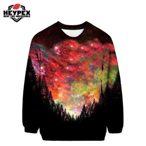 Sudadera de cuello redondo para hombre al por mayor moda caliente 2025 sublimación Tie Dye Hoodie Plain Dyed Colorblock sudor para gimnasio para invierno - Product Image 4