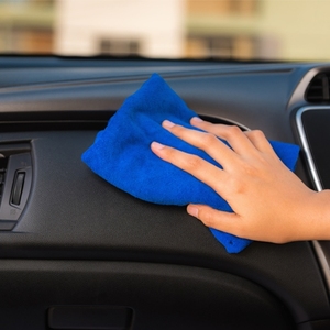 Toalla de microfibra de exportador superior 450gsm Fabricante indio Toalla de limpieza de vidrio Fácil de limpiar - Product Image 4