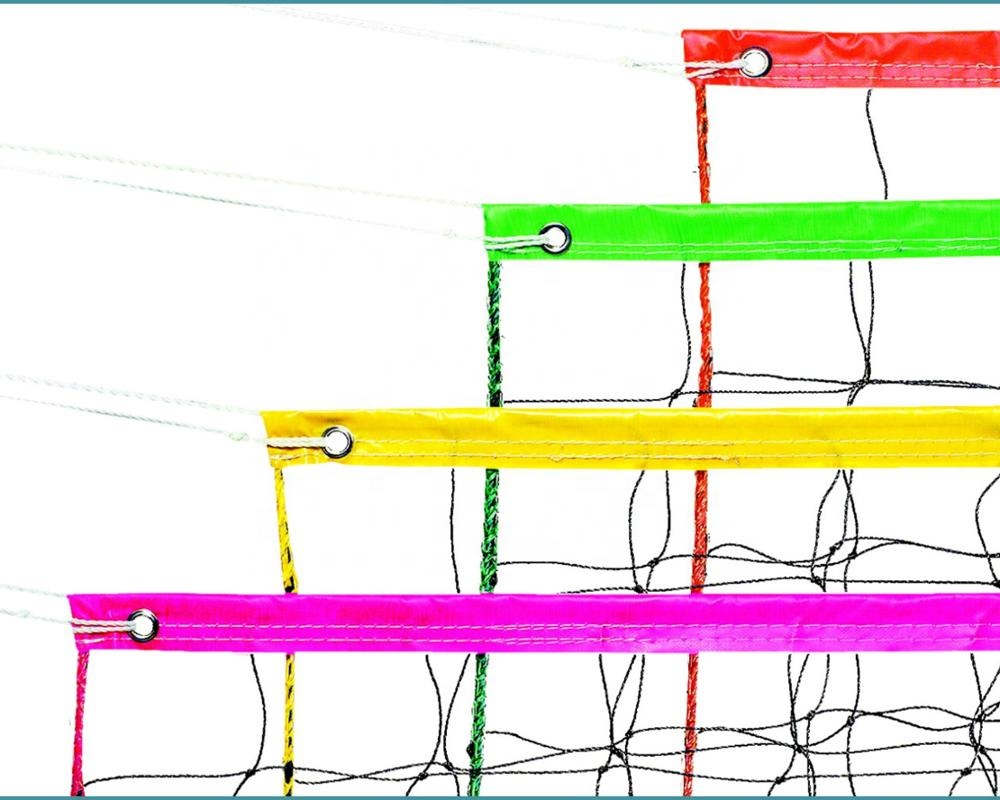 Artigos esportivos voleibol net trançado polipropileno sortidas cores esportes portátil voleibol net outdoor