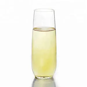 Taiwán libre de BPA irrompible Tritan de plástico acrílico stemless copas de champagne flauta