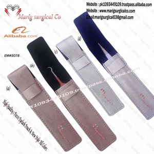 Pinzas para extensión de pestañas, Color azul titanio, acero inoxidable - Product Image 3