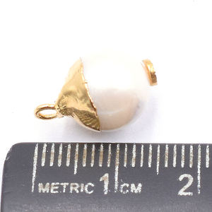 Perle baroque d'eau douce 15 à 17 MM forme inégale pendentif plaqué or pierres précieuses naturelles résultats de bijoux juin pierre de naissance - Product Image 2