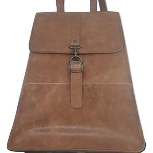 Sac à dos personnalisable en cuir véritable pour ordinateur portable avec motif bonbons et protection RFID - Product Image 1