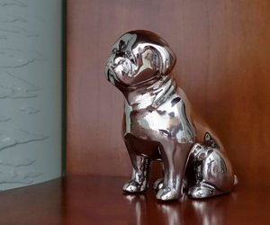 Brass Nickel Plated <b>Dog</b> Figurine Pet Cremation <b>Urn</b> by Brassworld India - Product Image 2