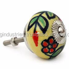 OMG Industries Bouton de tiroir en céramique citrouille moderne Poignée de meuble élégante pour commode Salle de bain Salon Armoires - Product Image 4