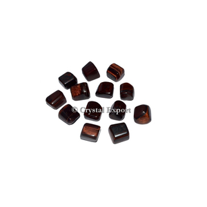Oeil de tigre rouge de haute qualité pierres dégringolées en inde artisanat de pierre semi-précieuse inde - Product Image 1