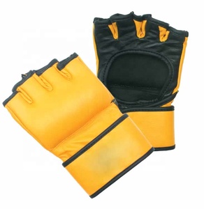 High Quty Half-Finger Kickboxing & Grappling Guantes Best Quty PU Leather para MMA & Punching Disponible en tamaños de 8oz y 12oz Adultos - Product Image 1