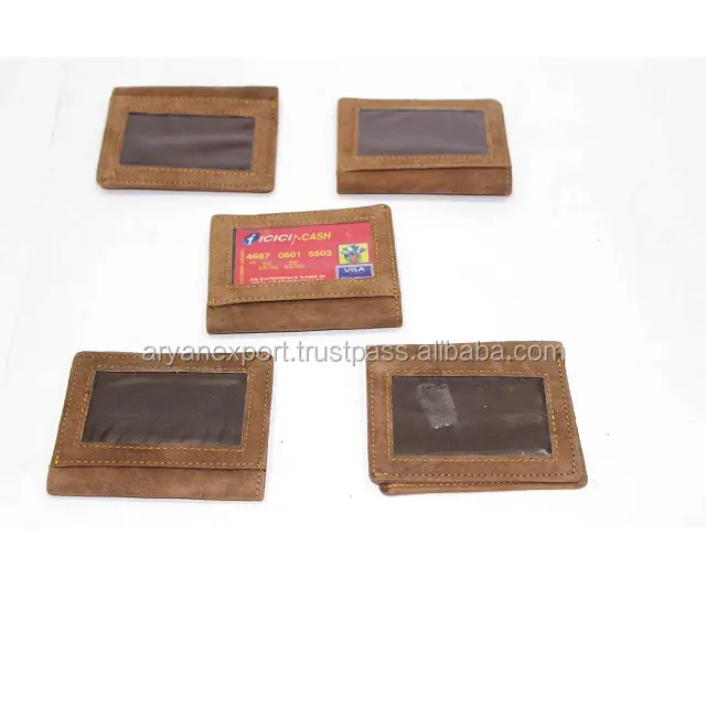 Real Genuine Suede Leather Men's Casual Wallet ATM Holder Casual Wallets