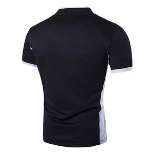 Venta al por mayor hombres Casual cuello cremallera diseño camiseta delgada Color sólido nuevo estilo de moda personalizado algodón/fibra de bambú hombres polos - Product Image 2