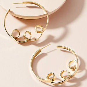 ต่างหูเม็ดเดี่ยวชุบทองสำหรับผู้หญิงคอลเลกชันเครื่องประดับสำหรับวันครบรอบ - Product Image 1