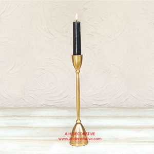 Bougeoir haut en aluminium coulé Pilier pour le salon Intérieur et extérieur Bougeoir décoré à la main à bas prix - Product Image 2