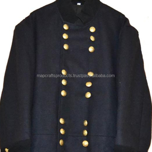 Winter OEM New Arrival Customs Requirement Logo <b>Men's</b> & Women's Vintage Frock Jacket Coats - Product Image 3