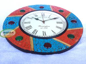 El mejor Reloj de pared de diseño decorativo hecho a mano de INAM, aspecto antiguo con pantalla de cuarzo y motivación de aguja tradicional - Product Image 5