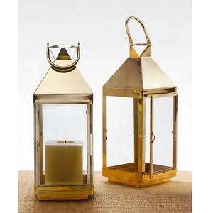 Lanterne à bougie en acier inoxydable finition cuivre avec poignée pour décoration de Noël Porte-bougie artisanal - Product Image 5