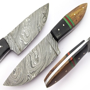 Couteau de chasse à lame fixe en damas fait main sur mesure avec manche en corne de buffle et en bois, OEM disponible, garantie de 3 ans (Aw14) - Product Image 1