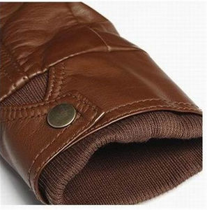 เสื้อแจ็กเก็ตหนังสำหรับผู้ชาย,เสื้อบอมเบอร์ลาย Cafe Racer 2สไตล์ขนสีดำ - Product Image 6