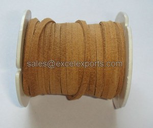 Los mejores cordones de cuero de gamuza para trenzar y rebordear tamaños de 3mm, 4mm, 5mm, cordones de zapatos ecológicos y decoraciones de forro-Tela al por mayor - Product Image 3
