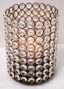 Bougeoir central en cristal fait à la main SAKM marque métal cristal élégant décoration de mariage pièce autres bougeoirs - Product Image 2