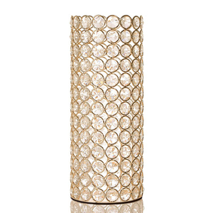 Portavelas para eventos de boda con cuentas de cristal en forma de Pilar - Product Image 1