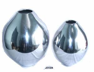 Florero de aluminio fundido con apertura redonda y pulido de espejo Disponible en acabado mate También decoración del hogar Centro de mesa Maceta - Product Image 3