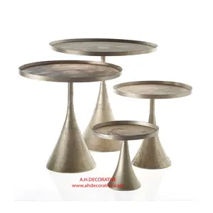 Premium Quality Metal Stand And Vase for Office decoration Silver Plated Fancy Meryl Stands set of 4