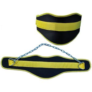 GAF CINTURÓN DIP DE ELEVACIÓN DE PESAS NEOPRENO CORREAS DE SOPORTE DE GIMNASIO ENVOLTURAS DE GEL CON CADENA CINTURÓN DE GIMNASIO DOBLE ENVOLTURA DE GEL CON CADENA - Product Image 1